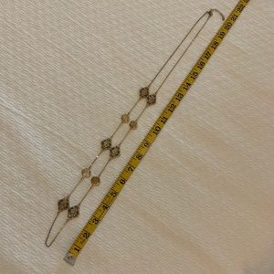 Gold chain station necklace